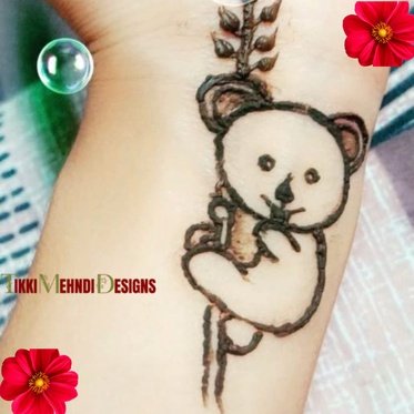 baby tikki mehndi design