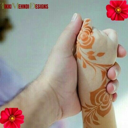 baby tikki mehndi design
