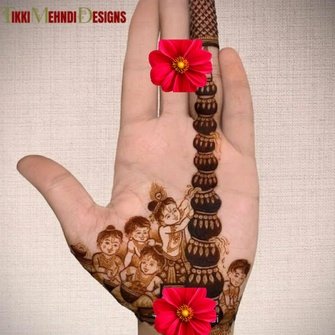 baby tikki mehndi design