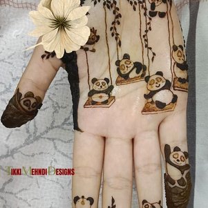 baby tikki mehndi design