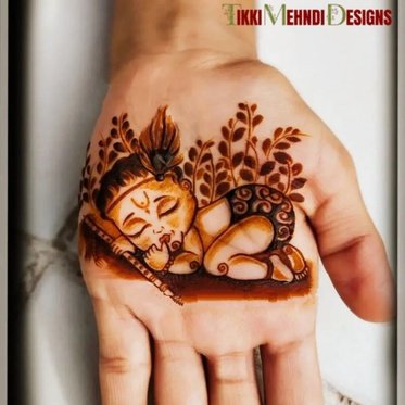 baby tikki mehndi design