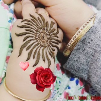 baby tikki mehndi design