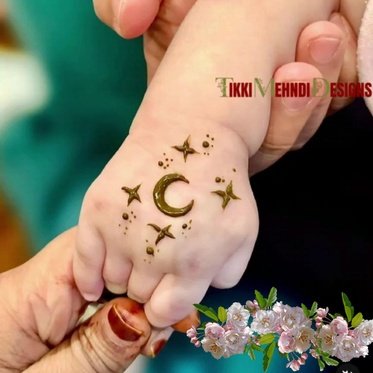 baby tikki mehndi design