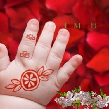 baby tikki mehndi design