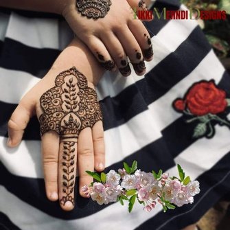 baby tikki mehndi design