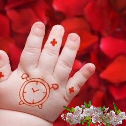 baby tikki mehndi design
