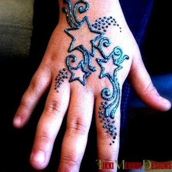 baby tikki mehndi design