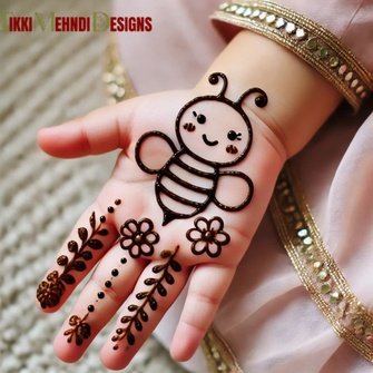 baby tikki mehndi design