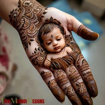 baby tikki mehndi design