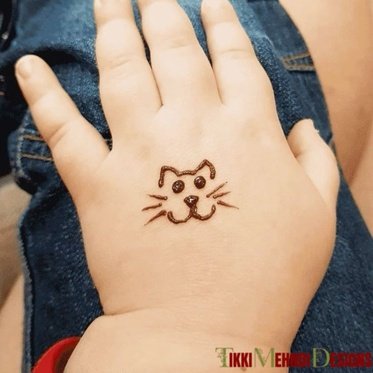 baby tikki mehndi design