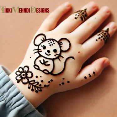 baby tikki mehndi design