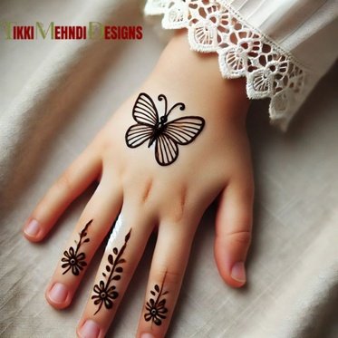 baby tikki mehndi design