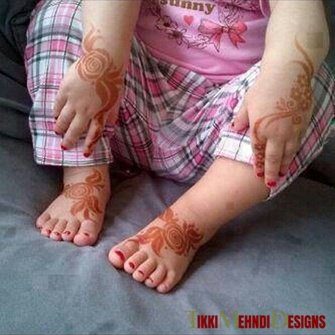 baby tikki mehndi design
