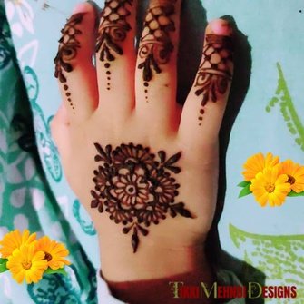 baby tikki mehndi design