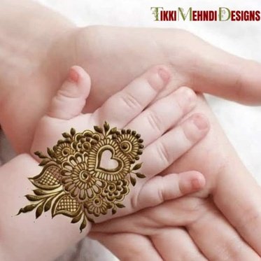 baby tikki mehndi design
