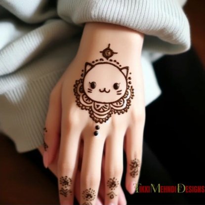baby tikki mehndi design