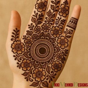 front hand simple mehndi design