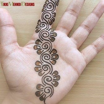 front hand simple mehndi design