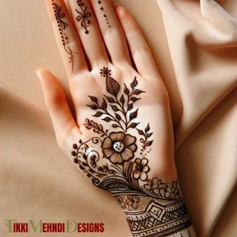 front hand simple mehndi design