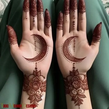 front hand simple mehndi design