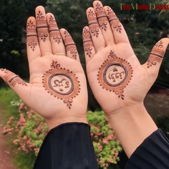front hand simple mehndi design