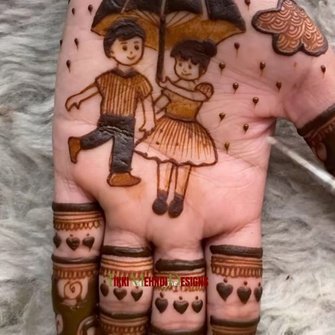 front hand simple mehndi design