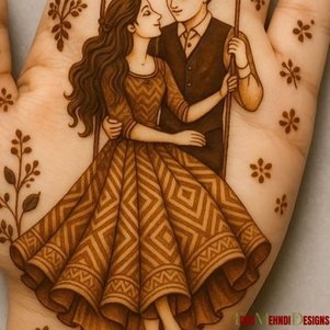front hand simple mehndi design
