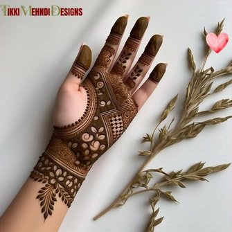 front hand simple mehndi design