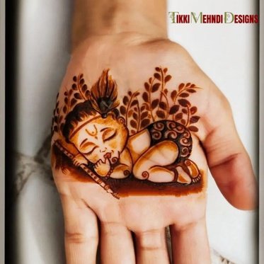 front hand simple mehndi design