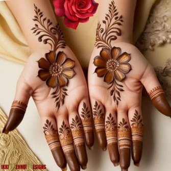 front hand simple mehndi design