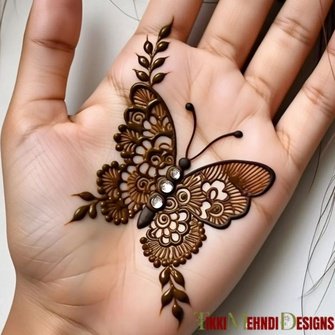 front hand simple mehndi design