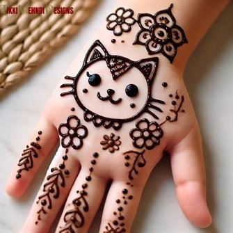 cute mehndi design for kids