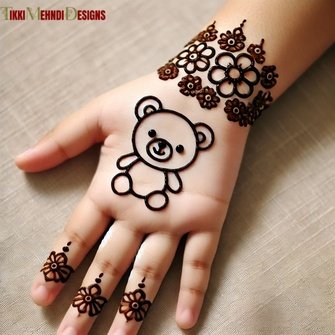 cute mehndi design for kids