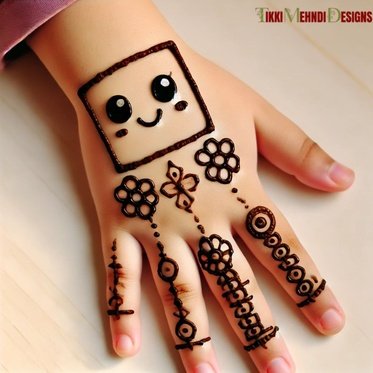 cute mehndi design for kids