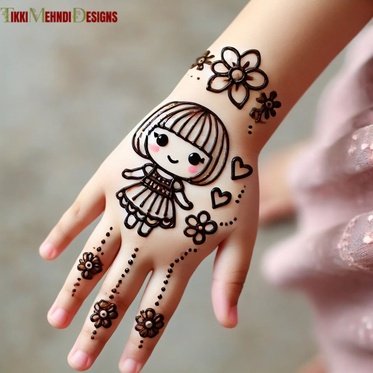 cute mehndi design for kids
